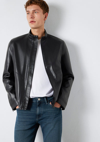 Black Faux Leather Jacket