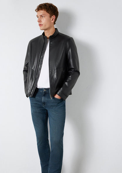 Black Faux Leather Jacket