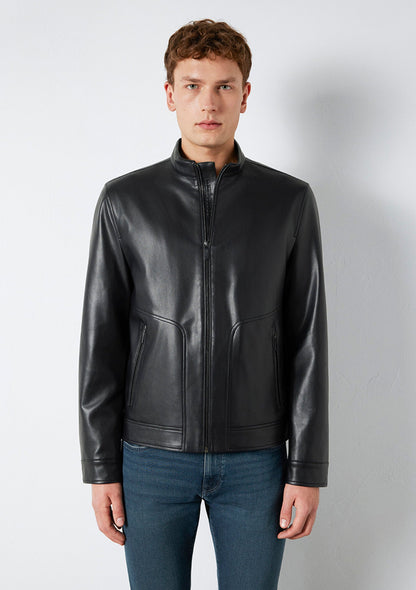 Black Faux Leather Jacket