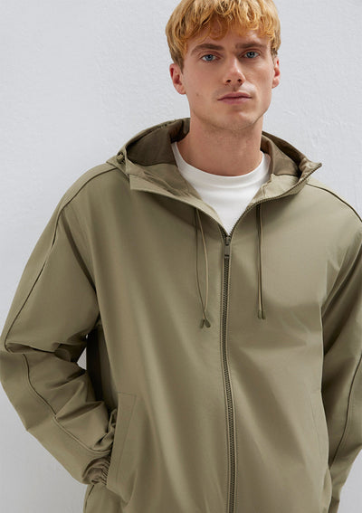 Hooded Beige Jacket