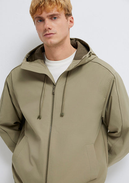 Hooded Beige Jacket