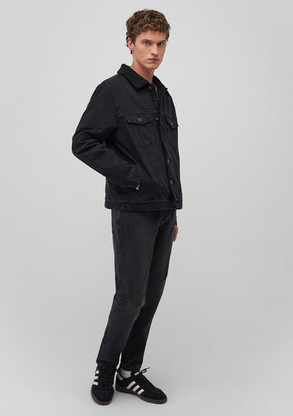 Zander Black Sherpa Classic Denim Jean Jacket