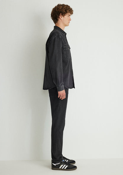 Ross Smoke Denim Jean Shirt