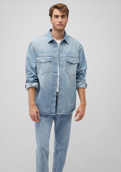 Ross Light 90s Denim Jean Shirt