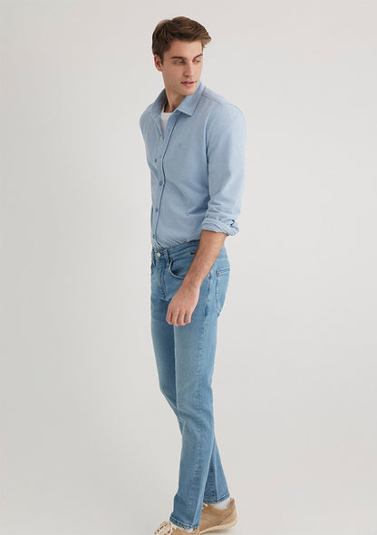 Blue Knit Shirt