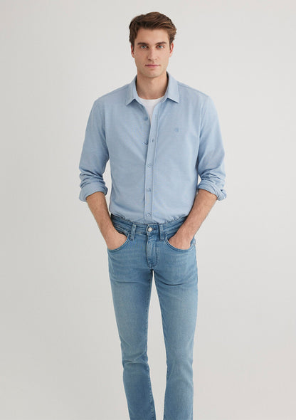 Blue Knit Shirt
