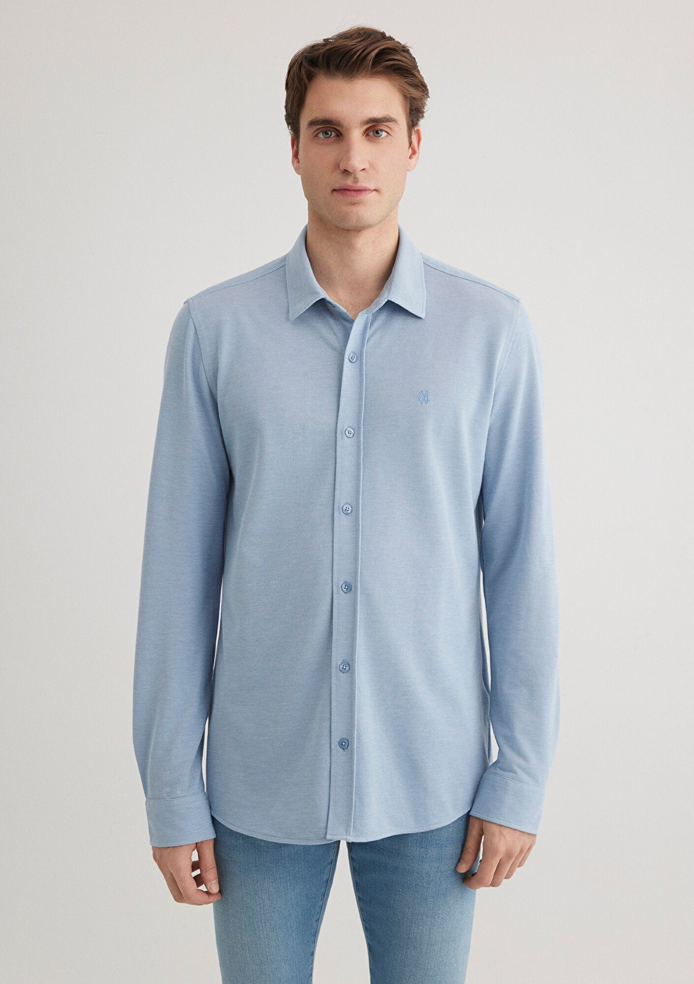 Blue Knit Shirt