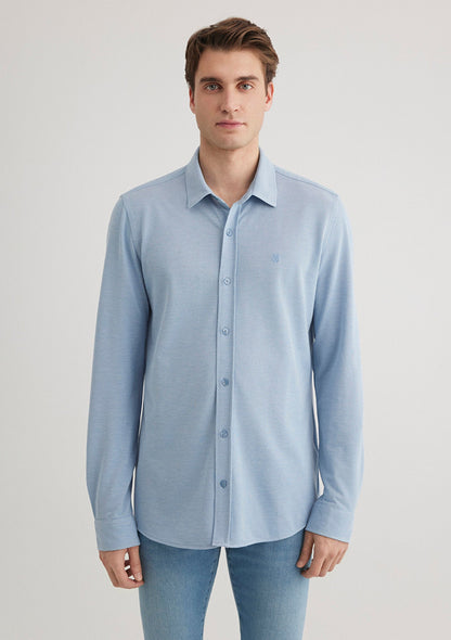 Blue Knit Shirt