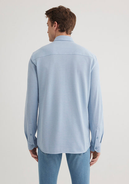 Blue Knit Shirt