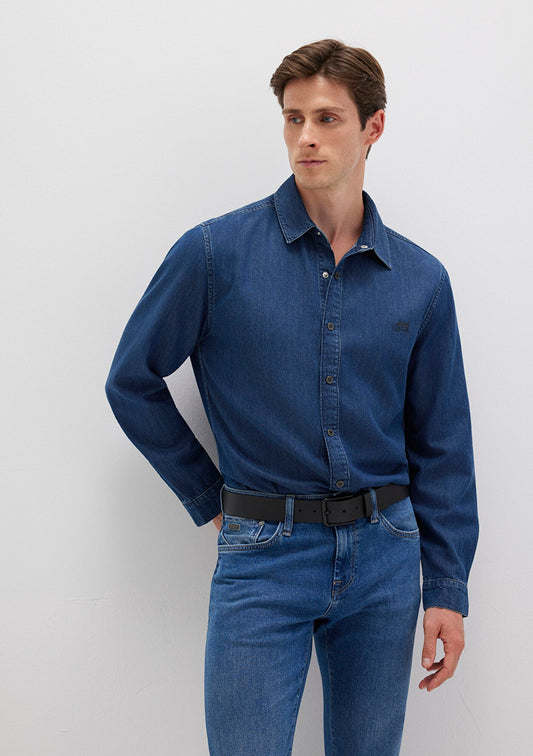 Roy Dark Indigo Lux Black Jean Shirt