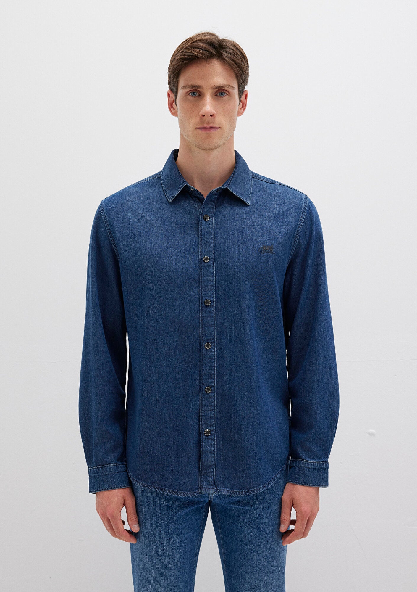 Roy Dark Indigo Lux Black Jean Shirt