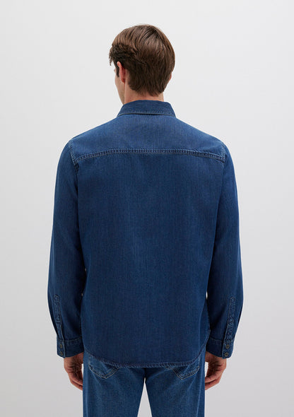 Roy Dark Indigo Lux Black Jean Shirt