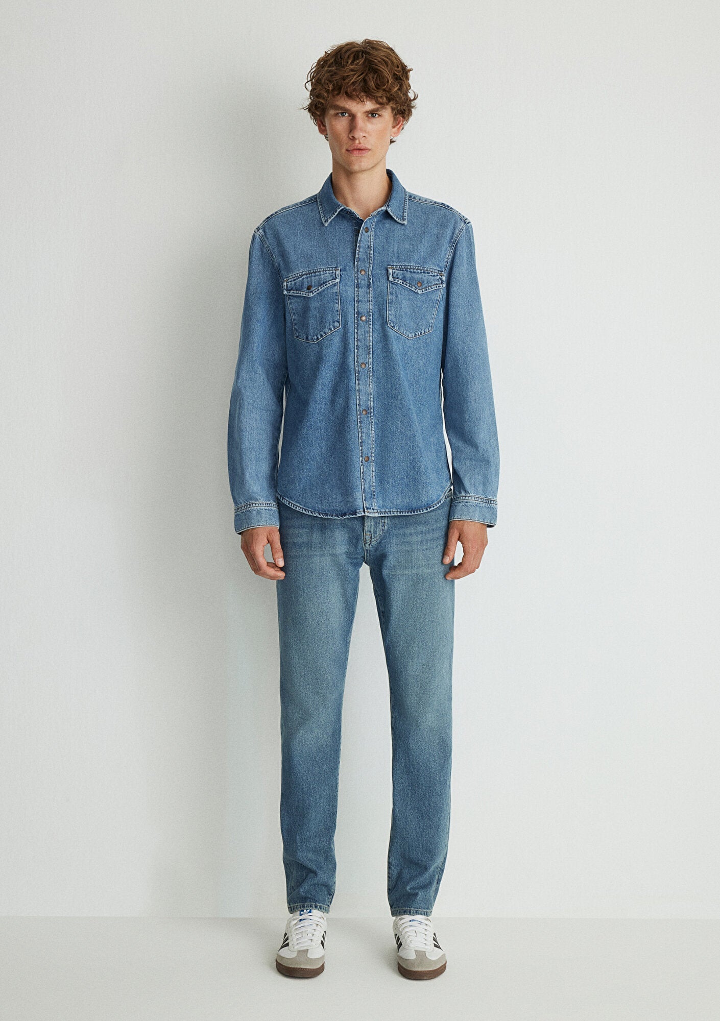 Ted Mid Blue Denim Jean Shirt