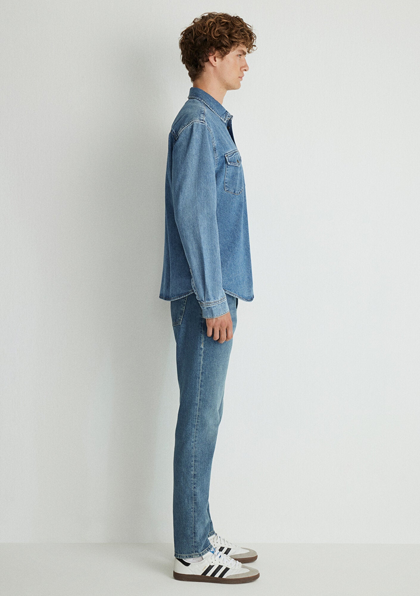 Ted Mid Blue Denim Jean Shirt
