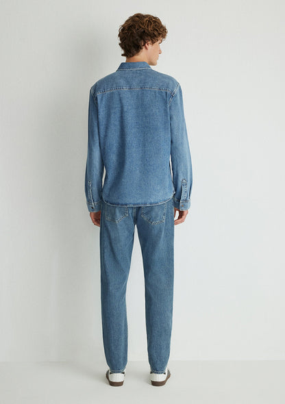 Ted Mid Blue Denim Jean Shirt