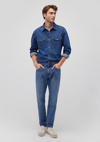 Ted Dark Brushed Denim Jean Shirt