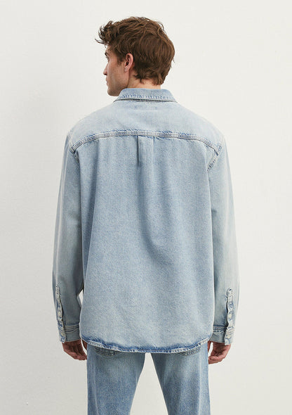 Dillon Faded Blue Denim Jean Shirt