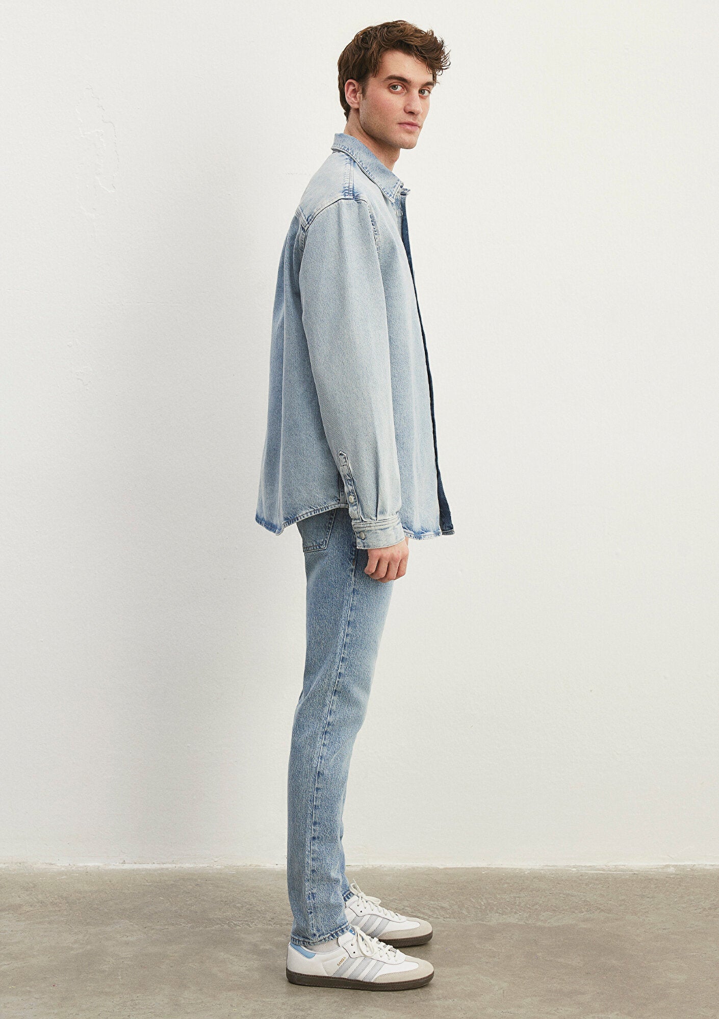 Dillon Faded Blue Denim Jean Shirt