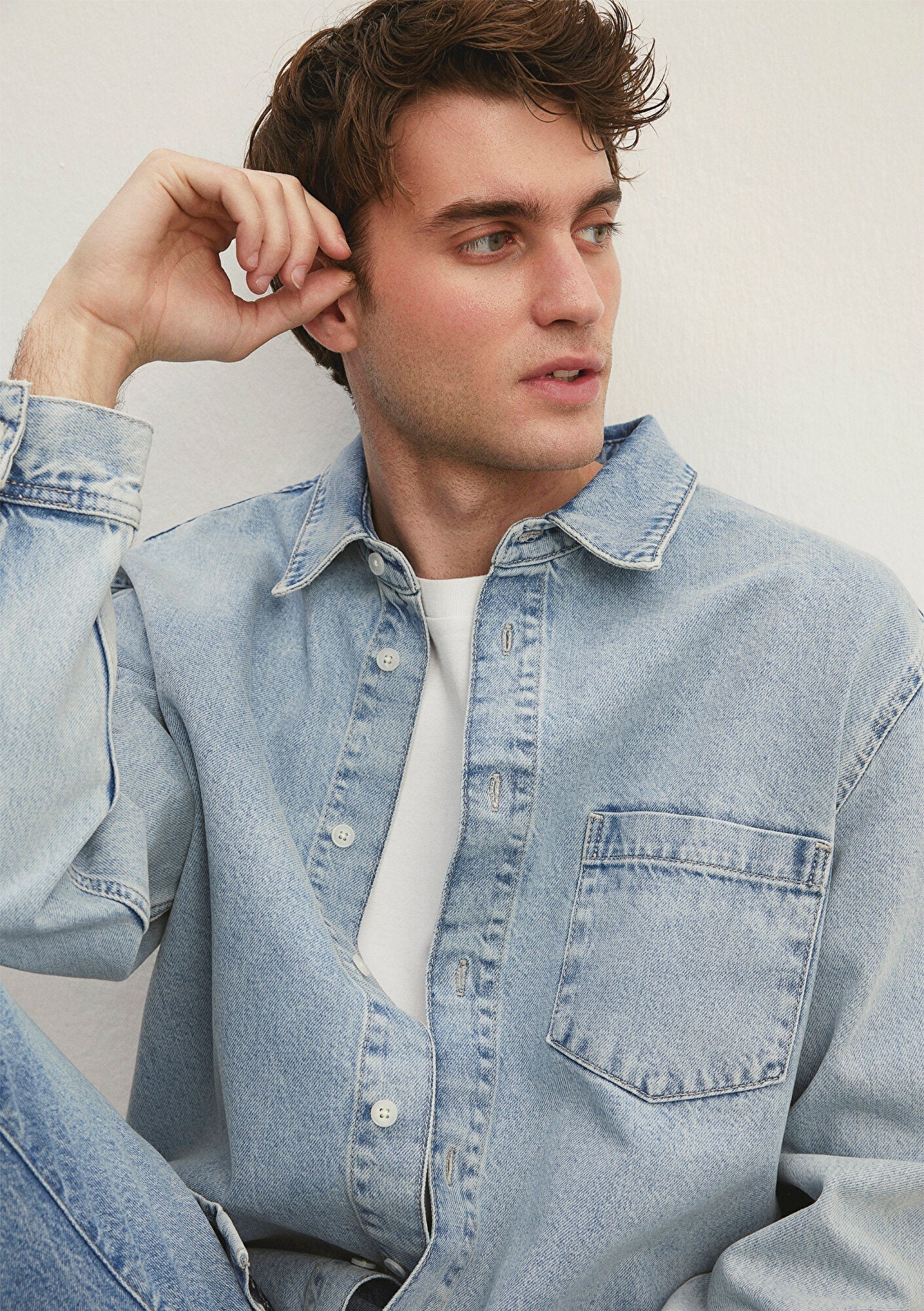Dillon Faded Blue Denim Jean Shirt