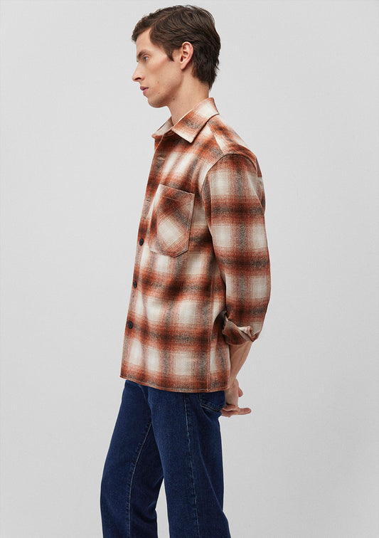 Brown Checkered Shirt