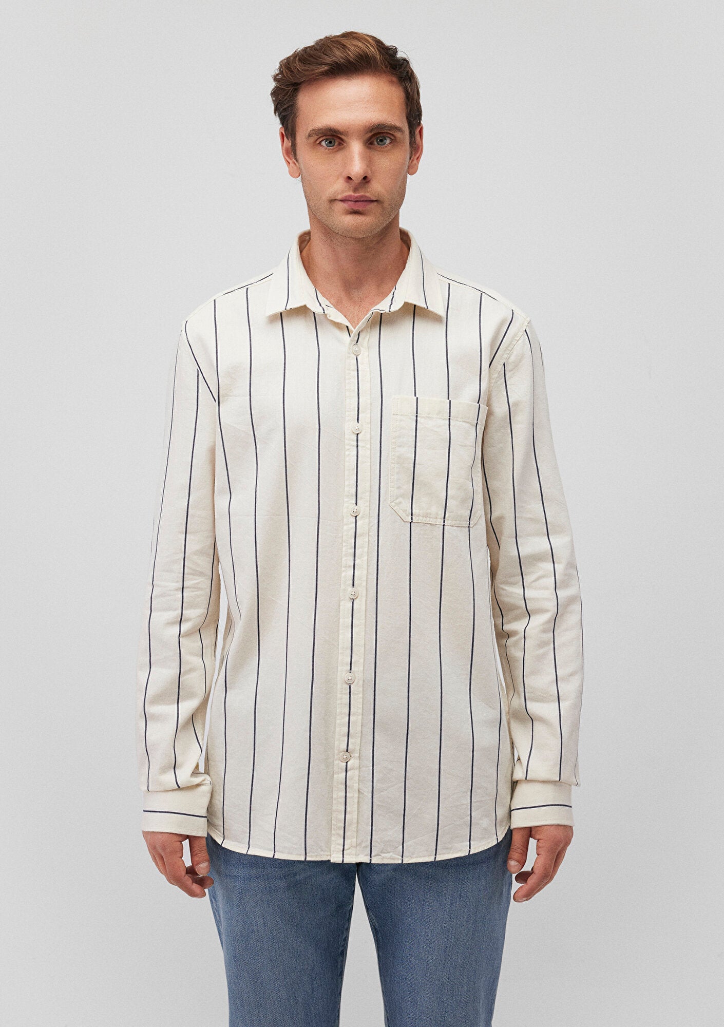 Navy Striped Shirt