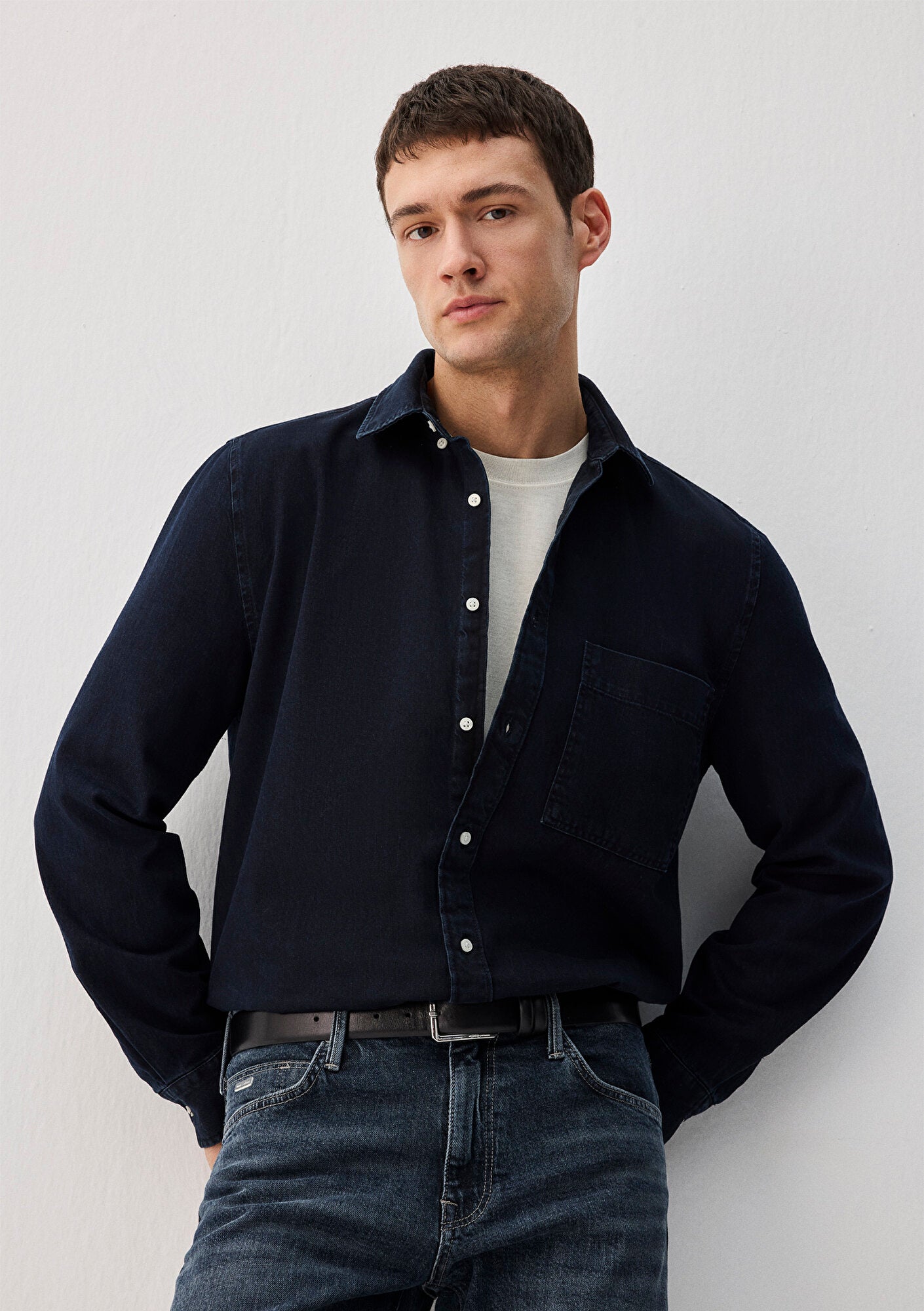 Navy Denim Shirt