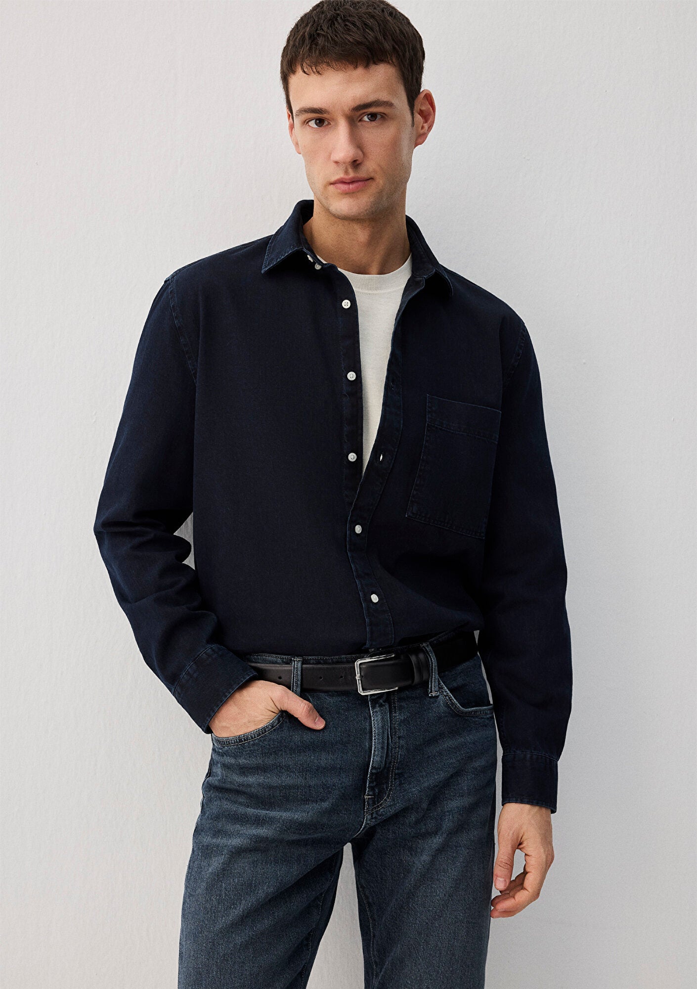 Navy Denim Shirt