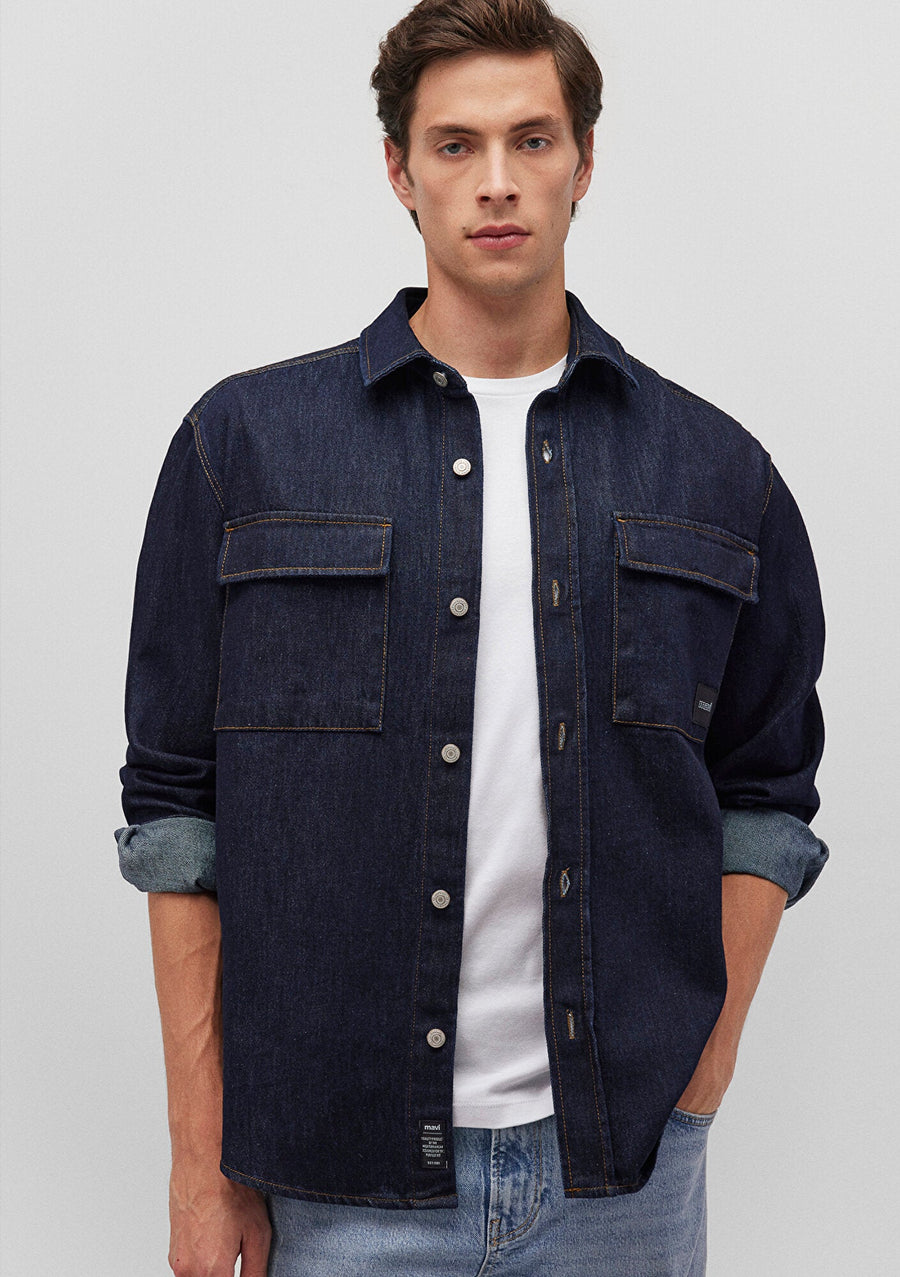 Navy Denim Shirt