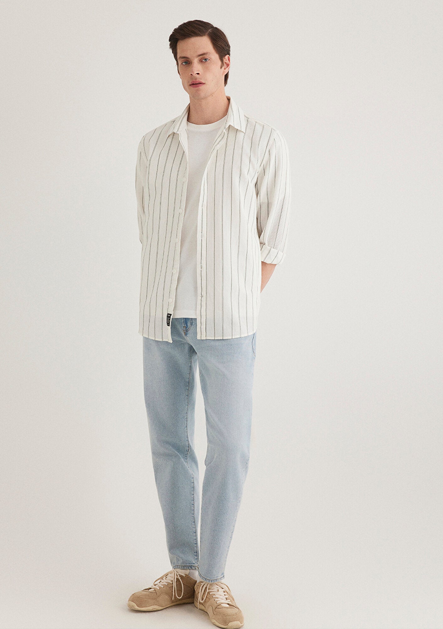 Khaki Striped Shirt