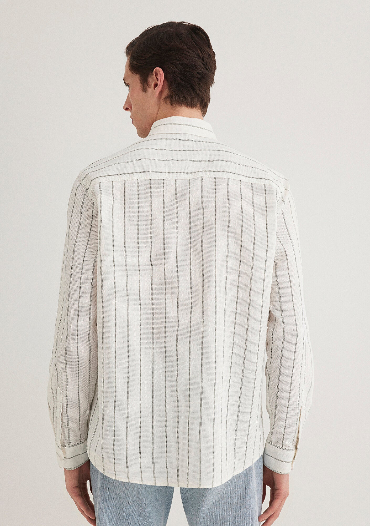Khaki Striped Shirt