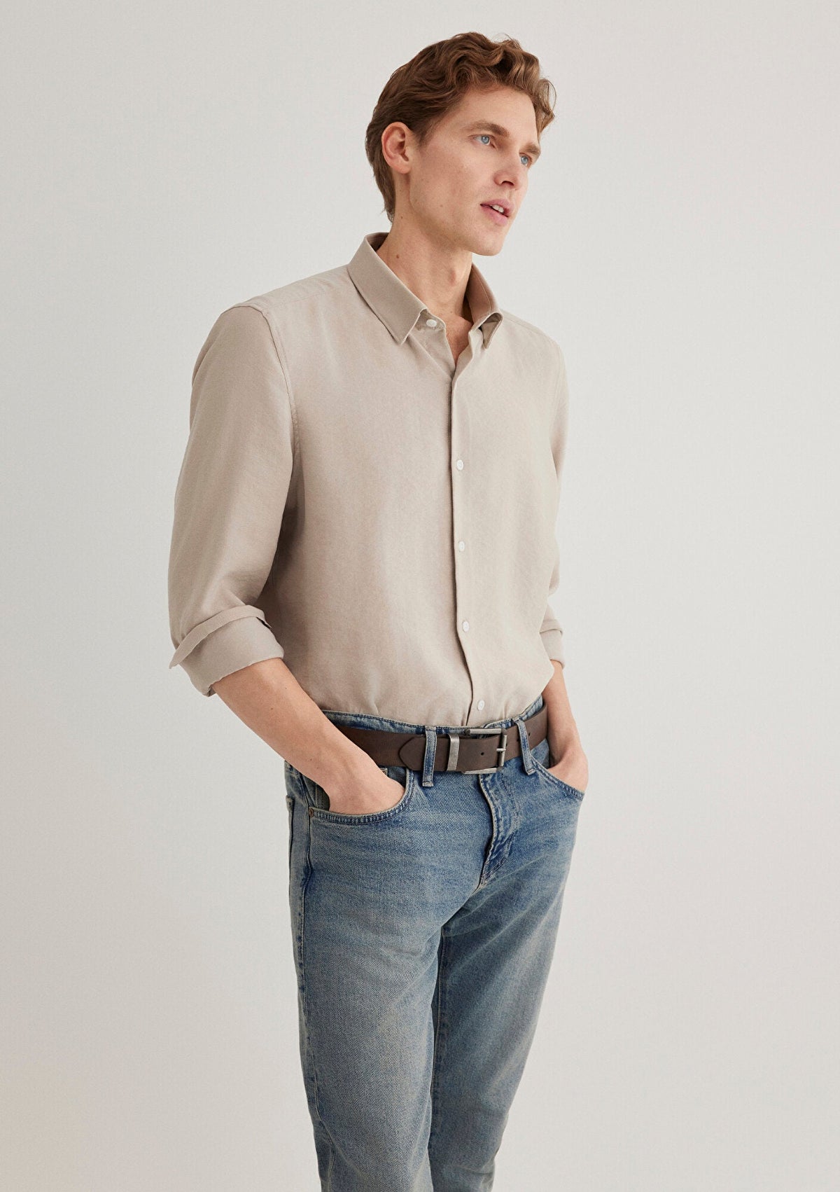 Beige Modal Shirt