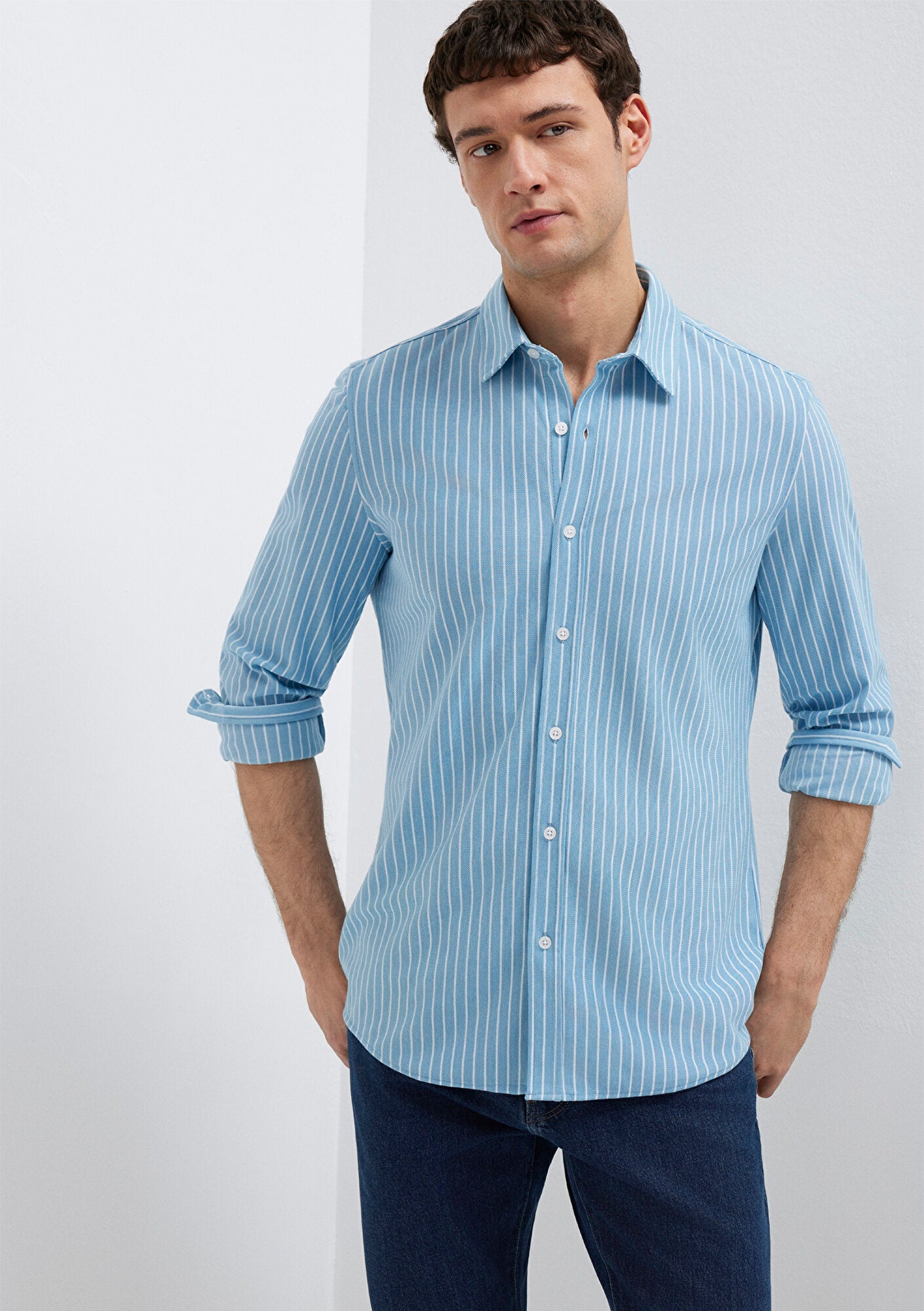 Striped Blue Shirt