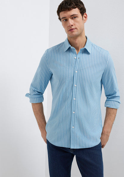Striped Blue Shirt
