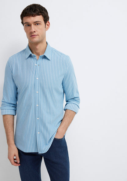 Striped Blue Shirt