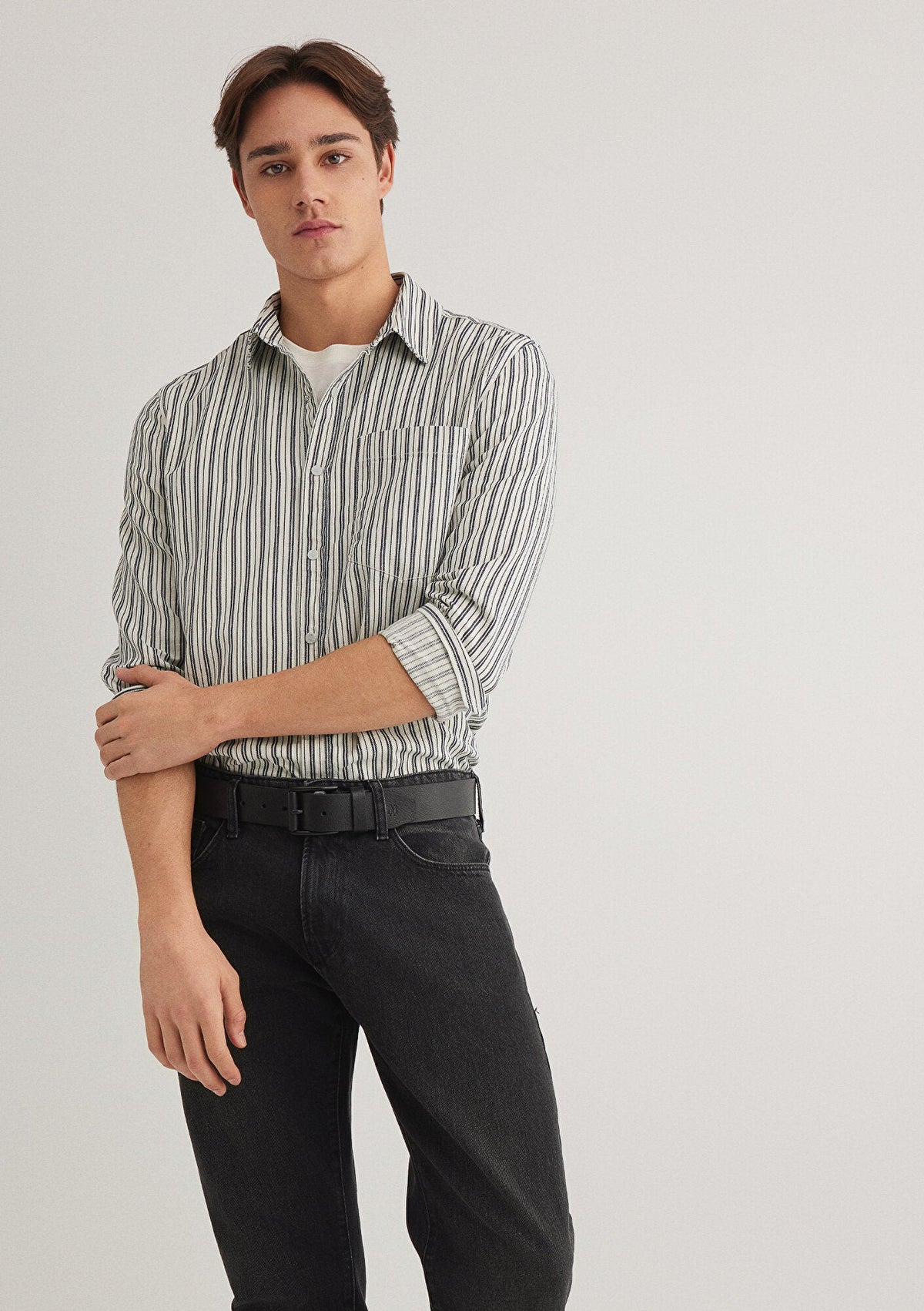 Black Striped Shirt