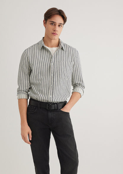 Black Striped Shirt