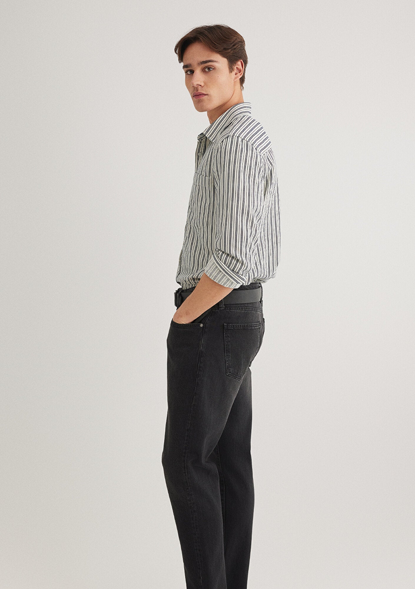 Black Striped Shirt
