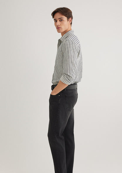 Black Striped Shirt