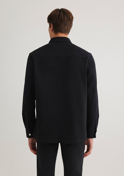 Black Shirt with Pocket Details