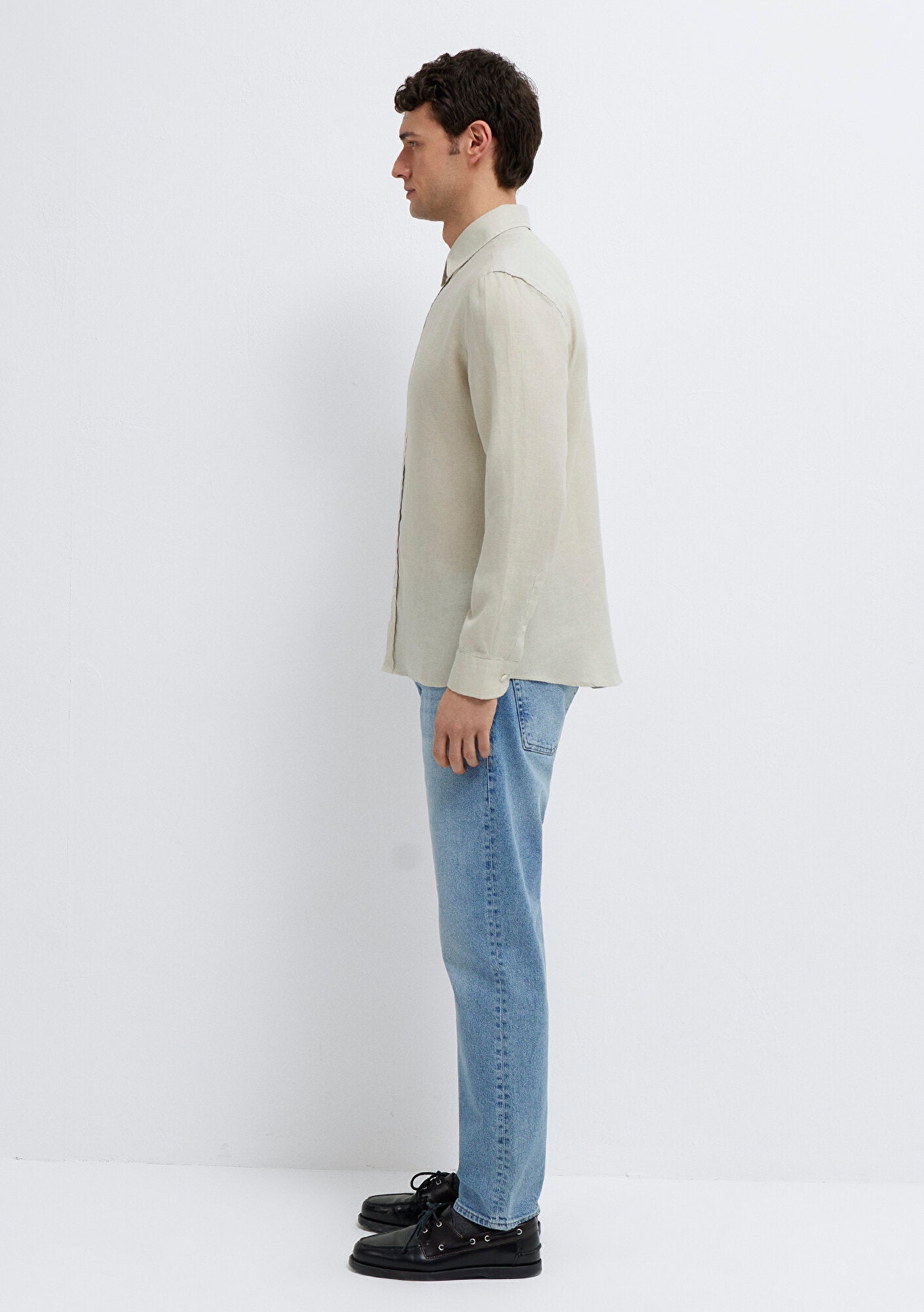 Linen Mix Beige Shirt