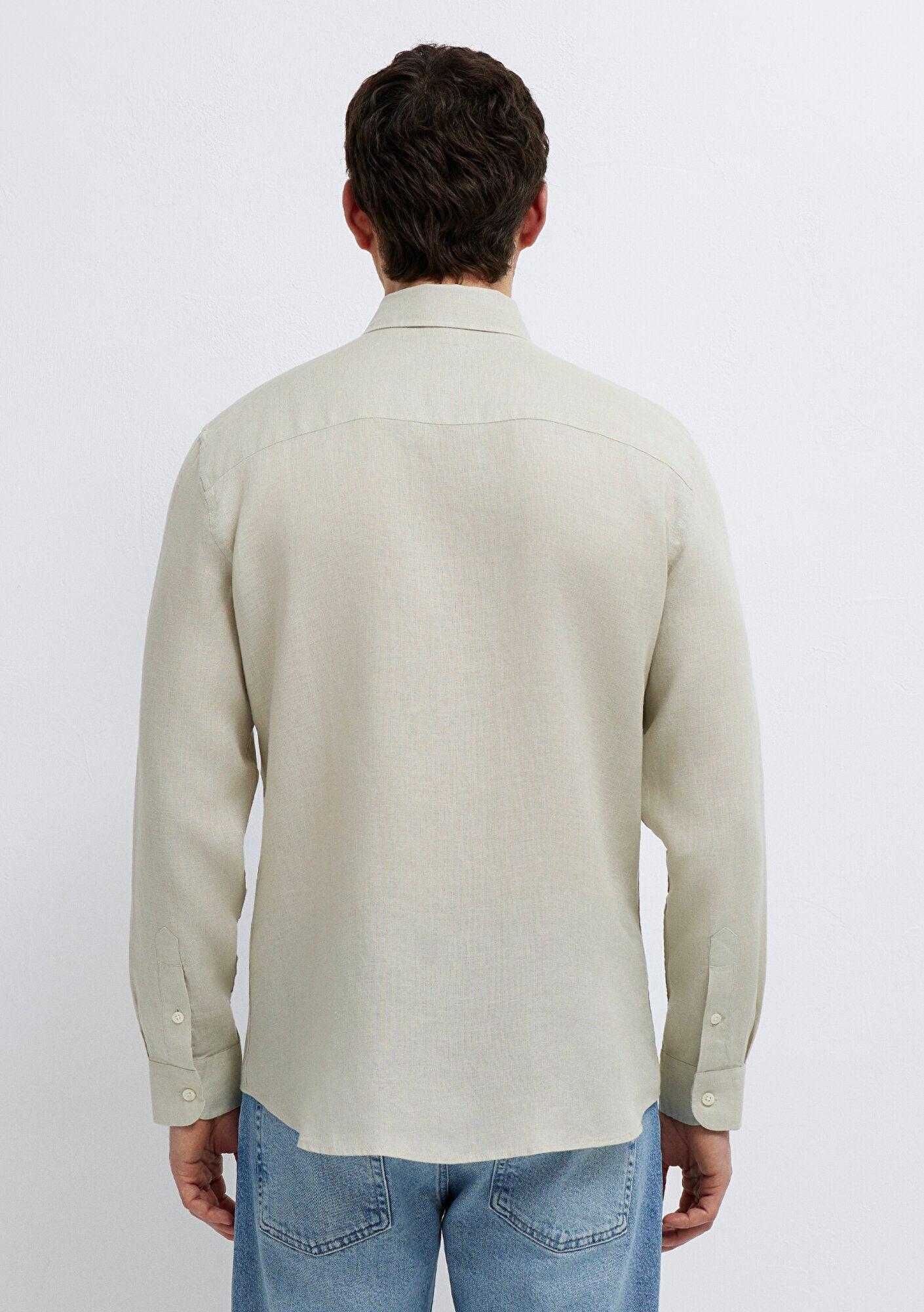 Linen Mix Beige Shirt