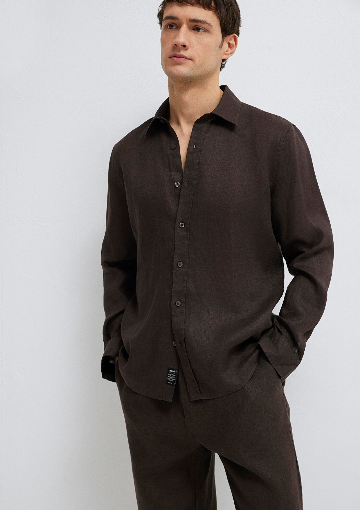 Brown Linen Shirt