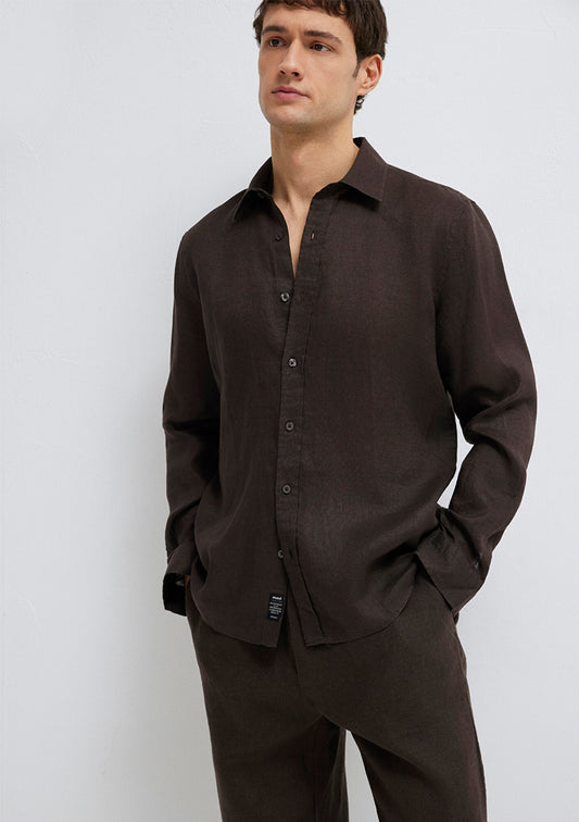 Brown Linen Shirt
