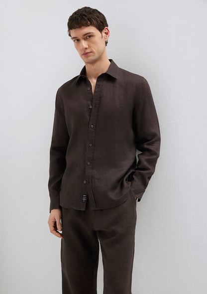 Brown Linen Shirt
