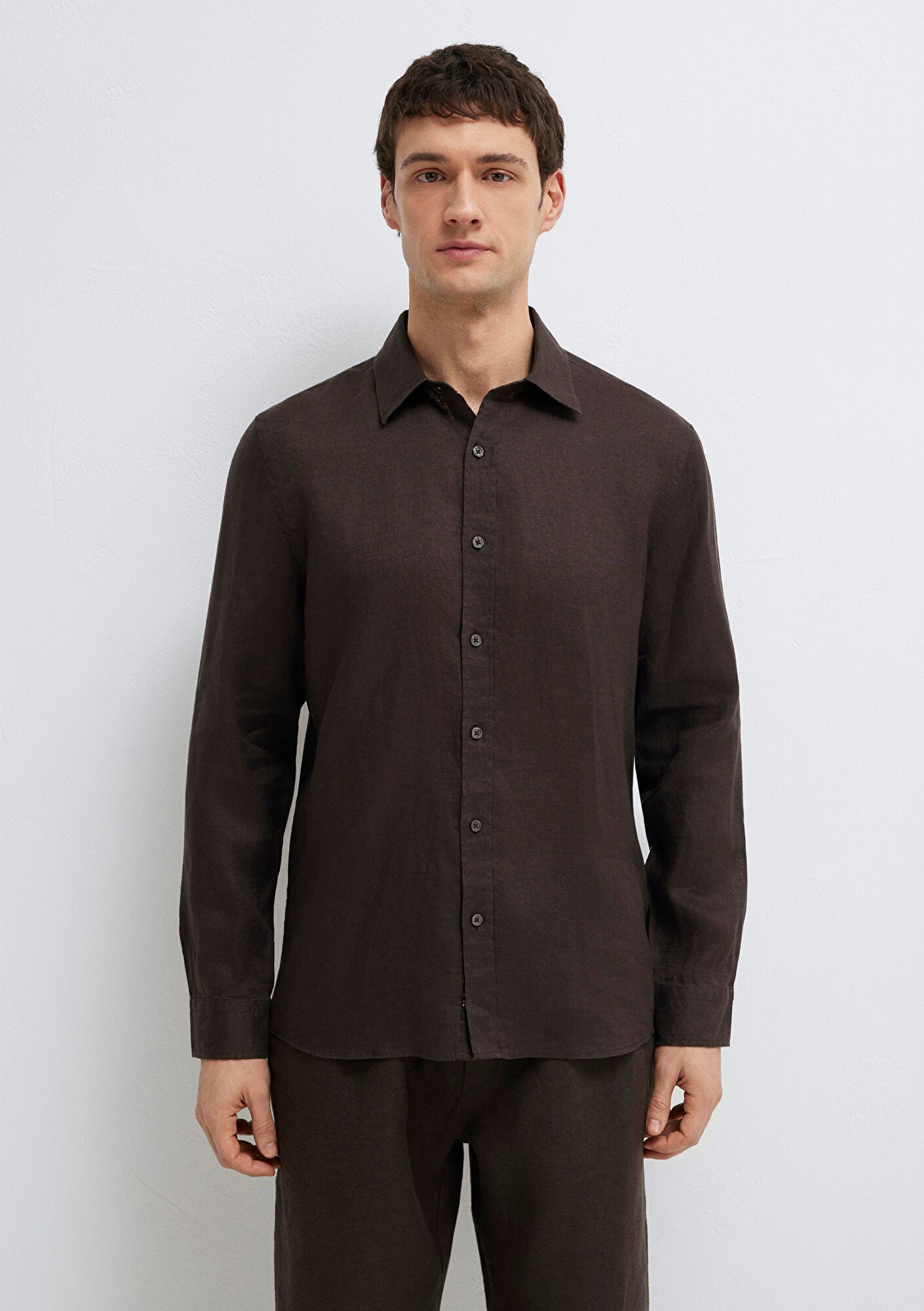 Brown Linen Shirt
