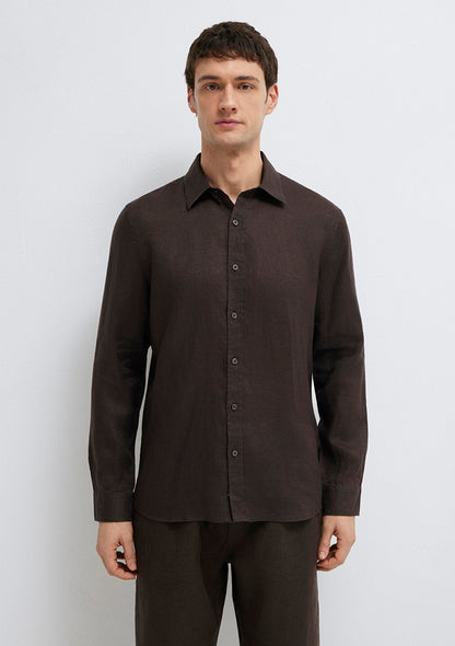 Brown Linen Shirt