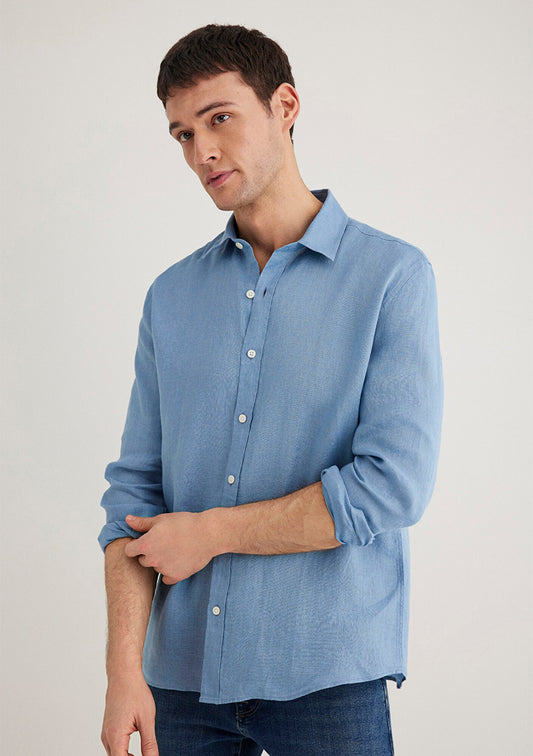 Blue Linen Shirt