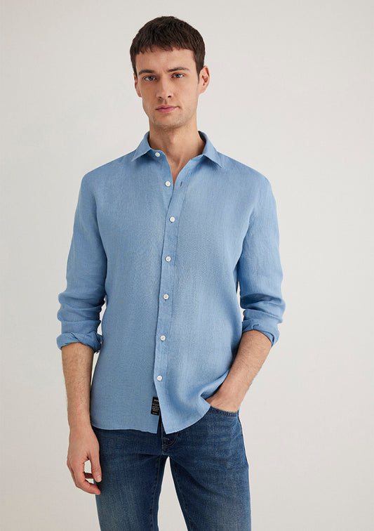 Blue Linen Shirt
