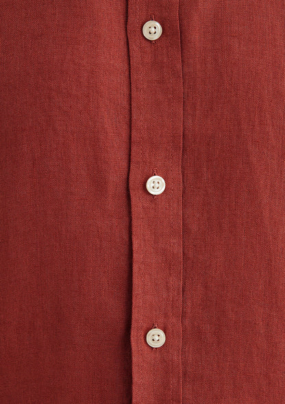 Orange Linen Shirt
