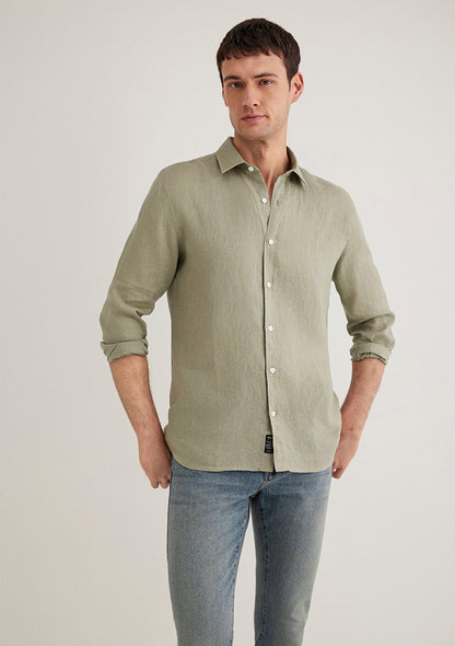 Green Linen Shirt